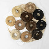 LALAS HAIR Chignon Donut Élastique – Cheveux Humain Blond Brun