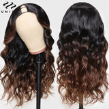 UNice Ombre Body Wave V Part Wig 100% Human Hair V Shape Upgrade U Part Wig No Sew In Clip In Half Wig Easy Blend Mini Leave Out