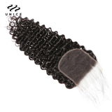 Unice Hair Deep Wave Bundles With 5x5 HD Lace Closure 100% Human Hair Bundles With Closure