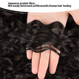 LALAS HAIR Ponytail Deep Water Wave – Cheveux Brésilien Naturel Clip-in
