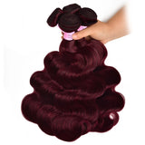 UNICE Hair 99J Burgundy Body Wave Bundles 100% Human Hair Pre Colored Hair Bundles 1/3/4 PCS Deal 100G Per Bundle Sew In Weaves