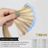 LALAS HAIR Tape-in Mini Extensions – 10 Pièces Invisibles Pour Tempes