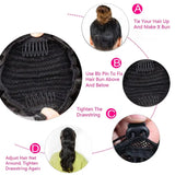 LALAS HAIR Ponytail Body Wave – 100% Remy Clip-in Naturel