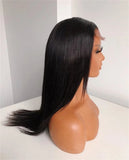 Perruque Noire Lisse Longue – Sans Colle – Base Soie 5x5 HD – Cheveux Européens