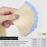LALAS HAIR Tape-in Mini Extensions – 10 Pièces Invisibles Pour Tempes