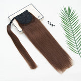 LALAS HAIR Ponytail Brun Chocolat #2 – Clip-in 14–22” Naturel