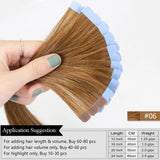 LALAS HAIR Tape-in Mini Extensions – 10 Pièces Invisibles Pour Tempes