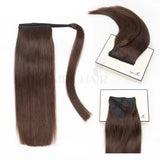 LALAS HAIR Ponytail Brun Chocolat #2 – Clip-in 14–22” Naturel