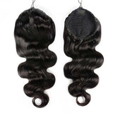 LALAS HAIR Ponytail Body Wave – 100% Remy Clip-in Naturel