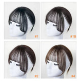 Mini Topper Brun avec Frange – 6 Pouces, Base Soie 5x5 cm, Cheveux Humains – Pour Femmes