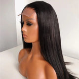 Perruque Noire Lisse Longue – Sans Colle – Base Soie 5x5 HD – Cheveux Européens