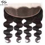 Unice Hair Body Wave Bundles with Frontal Deal 100% Human Hair 8A Grade 13x4 Lace Frontal Closure With 3/4 Bundles Human Hair