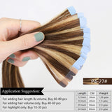 LALAS HAIR Tape-in Mini Extensions – 10 Pièces Invisibles Pour Tempes