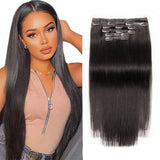 LALAS HAIR Extensions Clip à Bande Fine – Remy 6pcs 120g