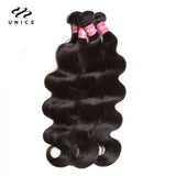 UNICE Hair Bundles Malaysian Body Wave 4 Bundles 100% Remy Hair Weaving Natural Color Human Hair Weaves 8-30inch Free Shipping