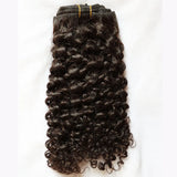 LALAS HAIR Clip-in Jerry Curly – Cheveux Vierge 120g Plein Volume