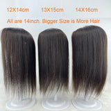 Topper Femme en Cheveux Humains Base Soie – Frange Aérée, Cheveux Européens Remy
