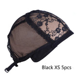 LALAS HAIR Bonnet Perruque Noir x5 – Élastique, Ajustable, Pour Tissage