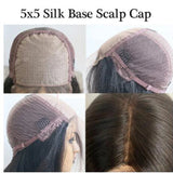 Perruque Ombrée Brune Lisse – Sans Colle – Base Soie 5x5 HD – Cheveux Européens – Usage Quotidien