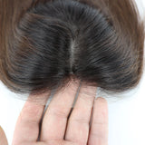 Topper Ombre 5x5” en Cheveux Humains Remy – Base Soie, Clips Intégrés, Effet Cuir Chevelu Naturel