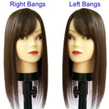 Topper Femme en Cheveux Humains Base Soie – Frange Aérée, Cheveux Européens Remy