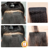 LALAS HAIR Invisible Tape Yaki Lisse – 20pcs Remy Cheveux Humains