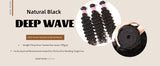 Unice Hair Deep Wave Bundles With 5x5 HD Lace Closure 100% Human Hair Bundles With Closure