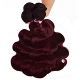 UNICE Hair 99J Burgundy Body Wave Bundles 100% Human Hair Pre Colored Hair Bundles 1/3/4 PCS Deal 100G Per Bundle Sew In Weaves