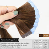 LALAS HAIR Tape-in Mini Extensions – 10 Pièces Invisibles Pour Tempes