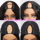 UNice Hair V Part Wig Human Hair Upgrade U Part Wig Natural Body Wave V Part Wig Mininal Leave Out V Part Wig With Drawstring