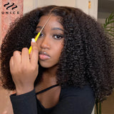 Perruque Kinky Curly 7x5 en Cheveux Humains – 200% Densité,