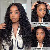 LALAS Hair Water Wave Lace Closure Wig Lace Front 100% Human Hair