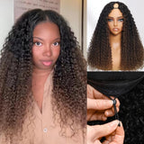 LALAS Hair Perruque U Part Jerry Curly en Cheveux Naturels - Glueless