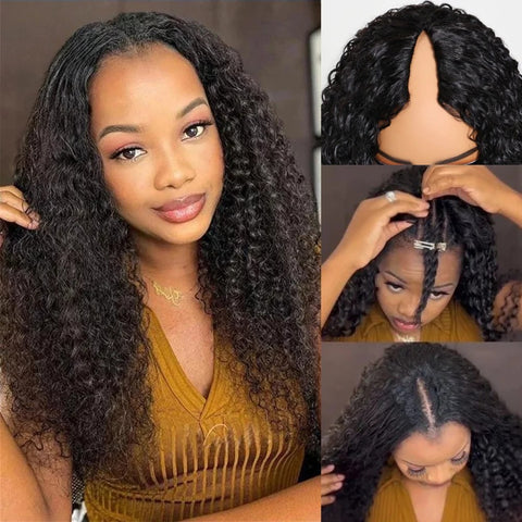 LALAS Hair Perruque U Part Jerry Curly en Cheveux Naturels - Glueless