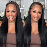 LALAS Hair Perruque V-Part cheveux humains 100% Yaki lisse - Glueless