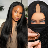 LALAS Hair Perruque V-Part cheveux humains 100% Yaki lisse - Glueless